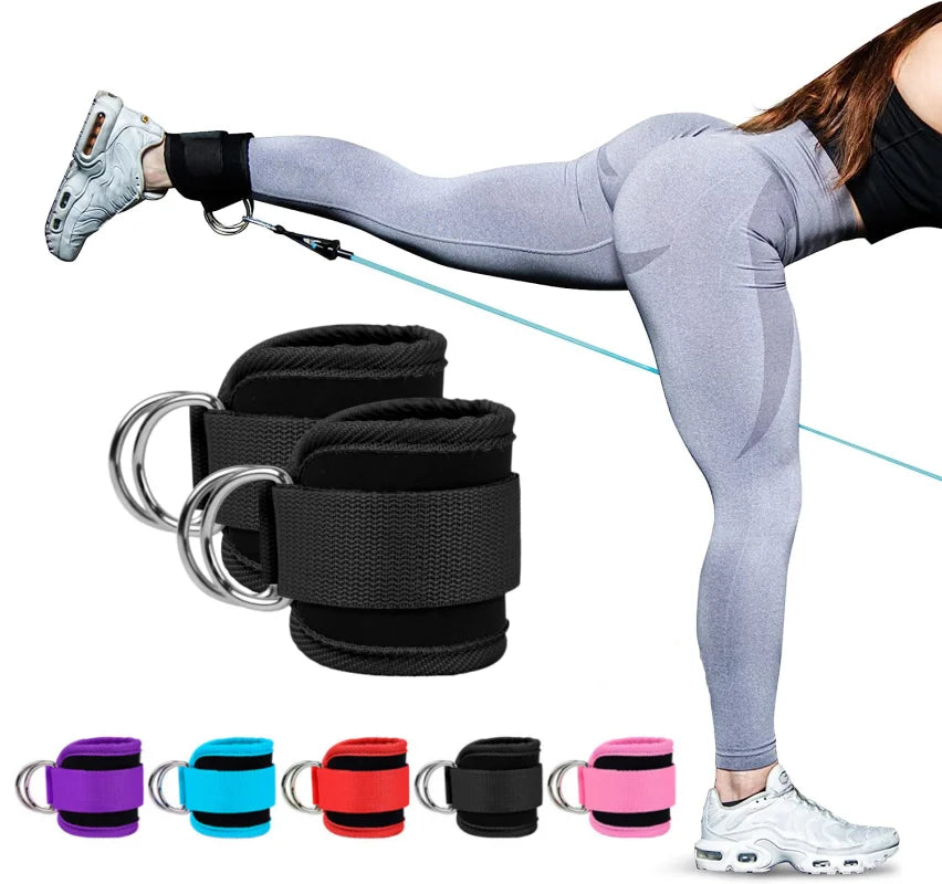 Double D-Ring Ankle Straps for Cable Machines – Glutes & Leg Training