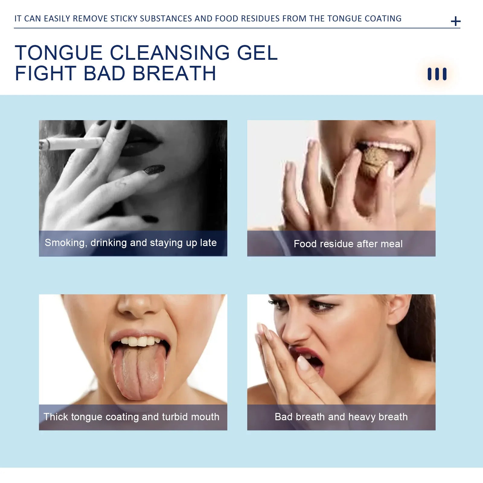 Eelhoe Tongue Cleaner Gel With Brush Oral Care Remove Bad Breath And Fresh Breath Tongue Scraper Tongue Brush