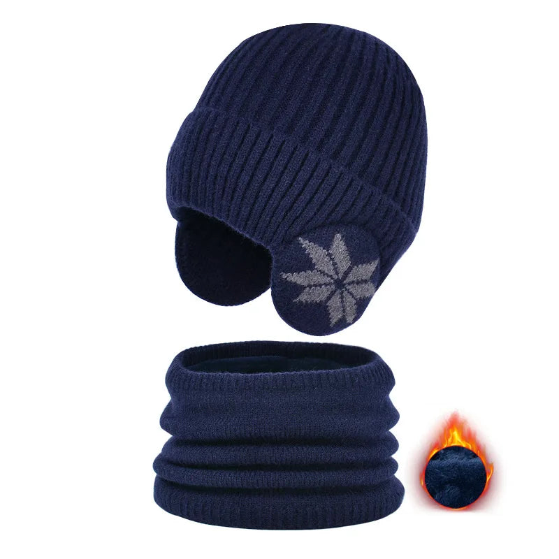 2-Piece Knitted Children Winter Hat & Scarf Set: