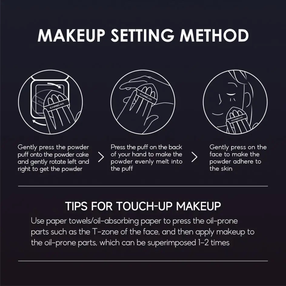: CARSLAN Stay Matte Pressed Powder – 24H Oil Control & Long-Lasting Setting Powder