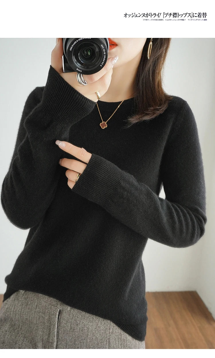 Autumn and Winter Cashmere Sweater for Women: