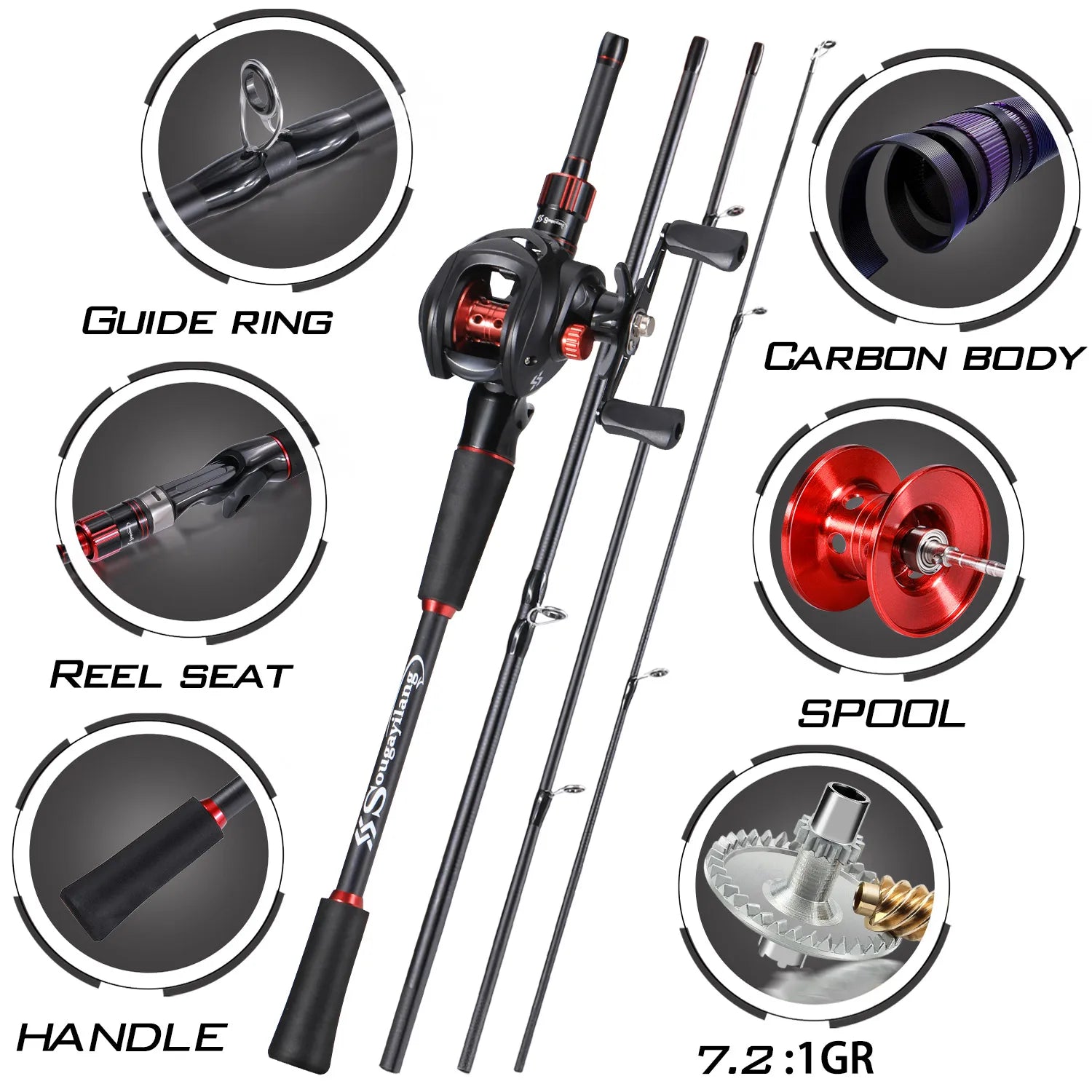 Sougayilang Fishing Rod Reel Combo: