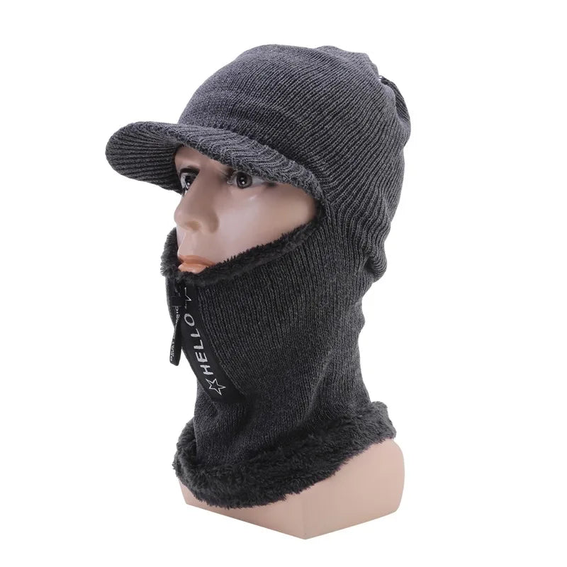 Men's Winter Warm Wool Hat with Ear Protection: