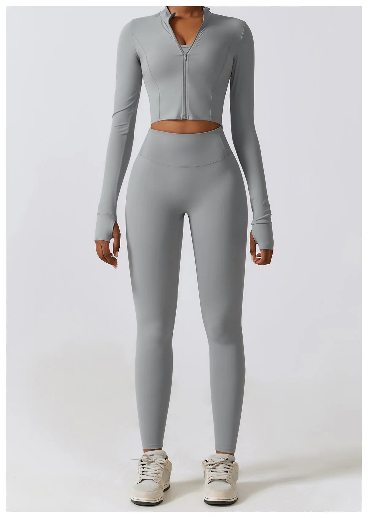 Women's Seamless Yoga Set – Leggings & Crop Top Workout Outfit