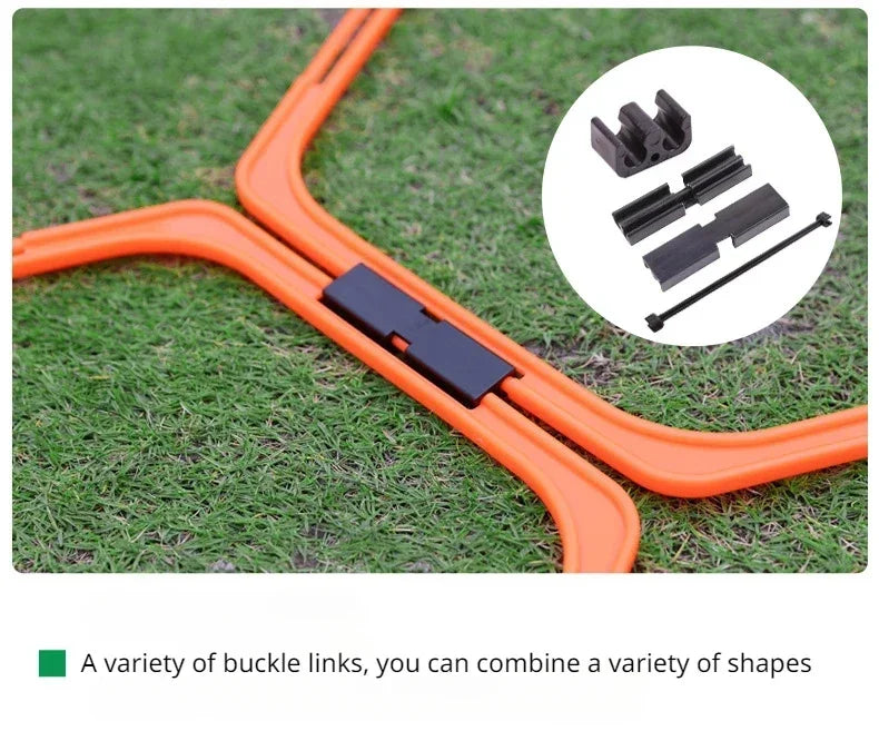 6Pcs Agility Hurdles Set – Football & Soccer Footwork Training Rings