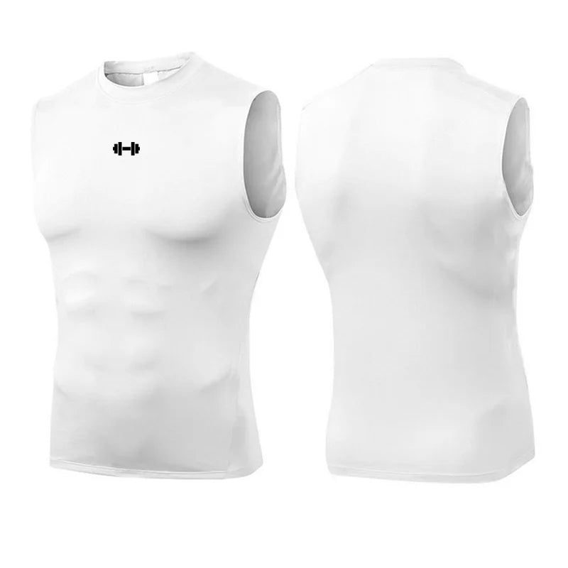 Men's Compression Workout Tank – Quick-Dry, Sleeveless Sports Vest