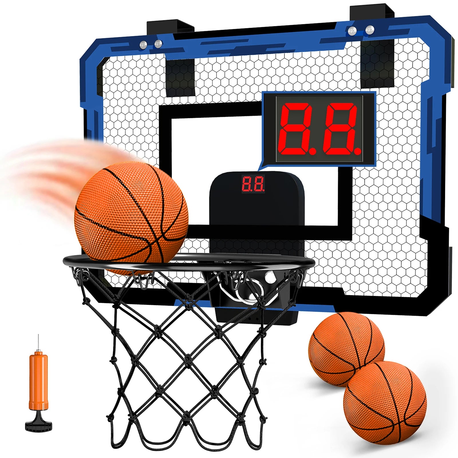 Foldable Wall-Mounted Basketball Hoop Set for Kids