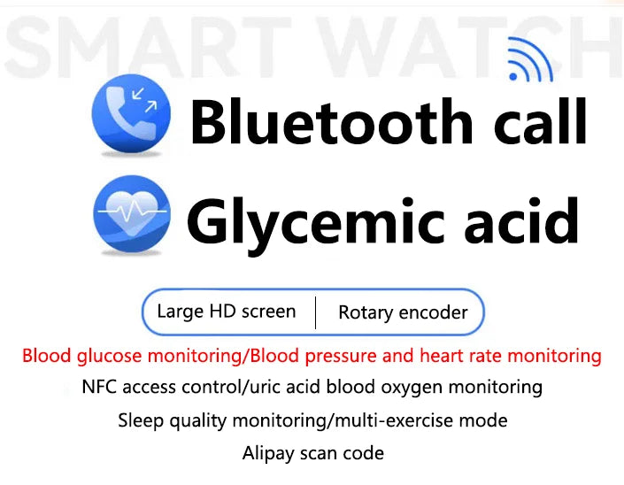 Smart Health Tracker Watch – Non-Invasive Glucose & Vital Monitoring