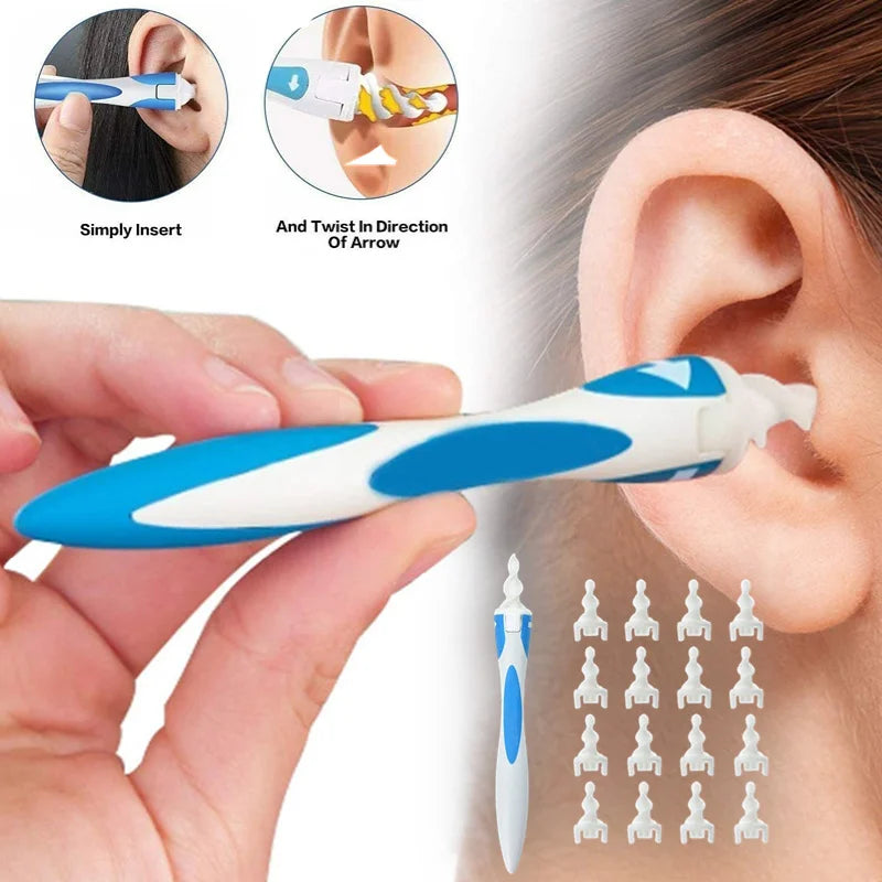 Spiral Ear Cleaner Silicon Spoon Set