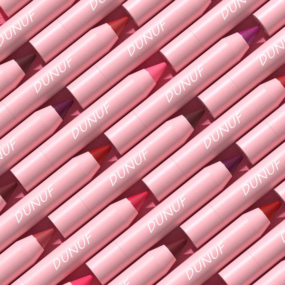 18-Colors Lipstick Pencil - Waterproof Sexy Red Matte Lip Contour Tint