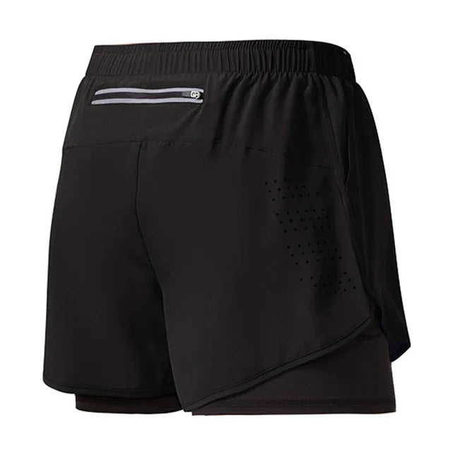Quick-Dry Double-Layer Running Shorts