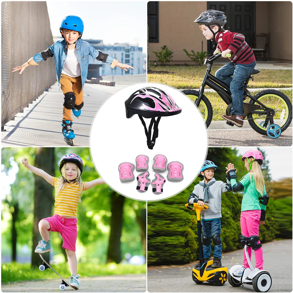 :Kids Safety Helmet & Pad Set – Full Protection Gear