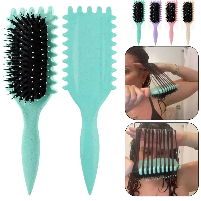 Multi-Functional Hollow Curly Hair Comb – Anti-Static & Scalp Massage