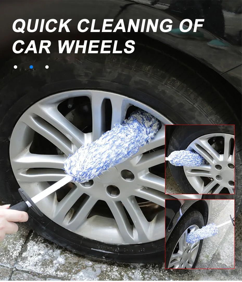 SEAMETAL Microfiber Car Wash Brush & Cleaning Gloves