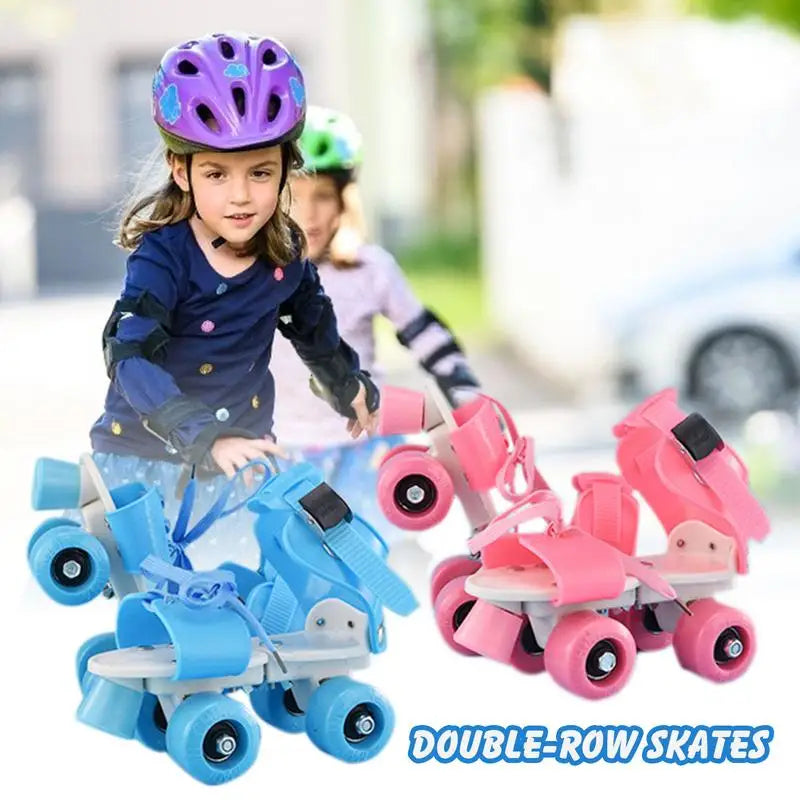 Beginner Roller Skates for Girls – Adjustable Double Row