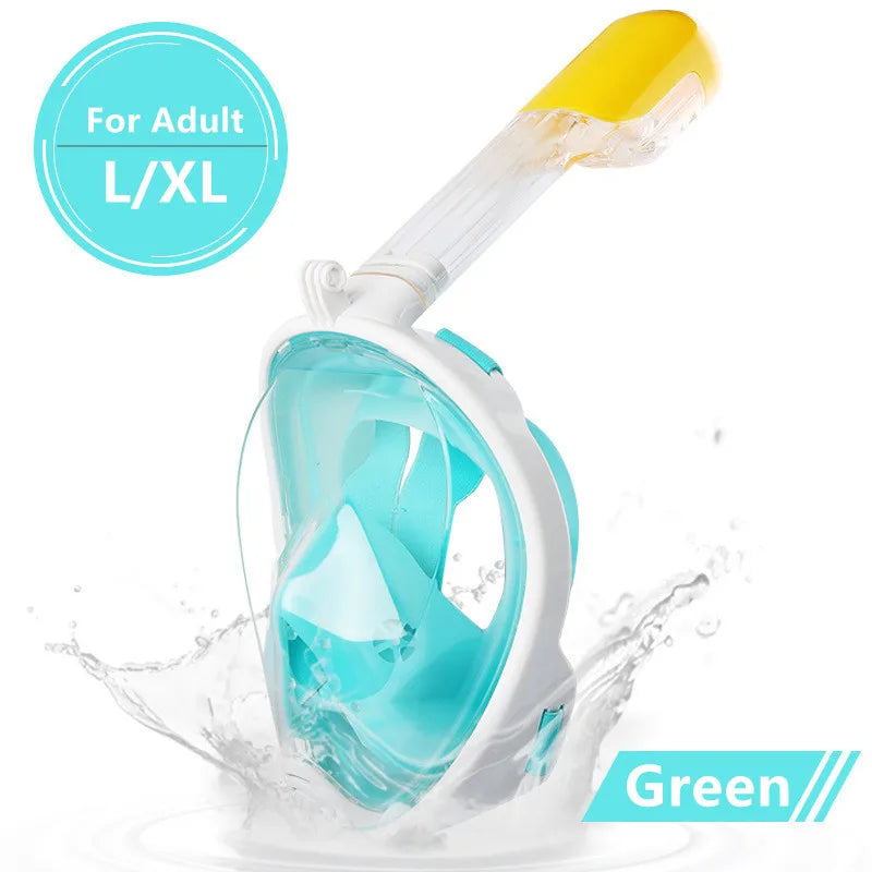 Underwater Anti-Fog Full Face Snorkeling and Diving Mask for Adults and Kids