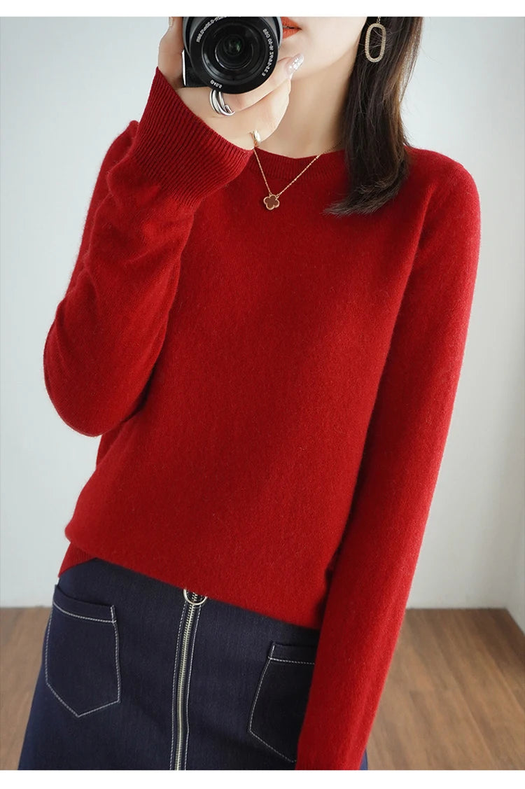 Autumn and Winter Cashmere Sweater for Women: