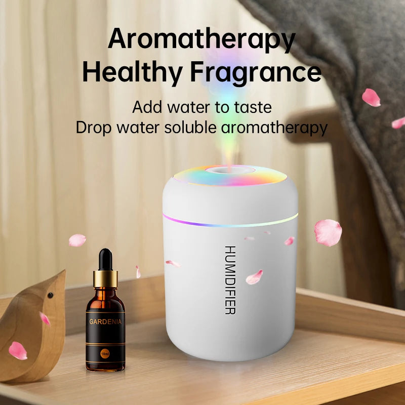 Mini MistMate™ USB Aroma Diffuser – 180ML Air Humidifier with LED Lights