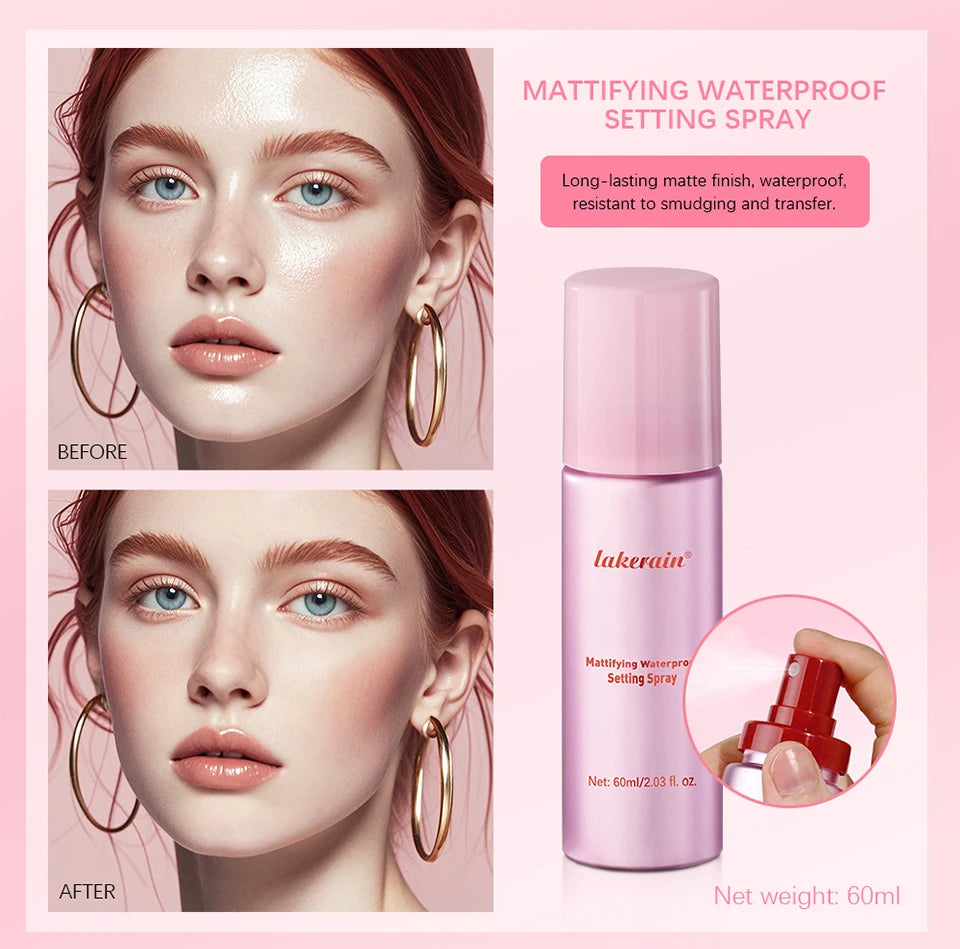 Mattifying Waterproof Setting Spray – Oil Control & Non-Sticky Makeup Fixer