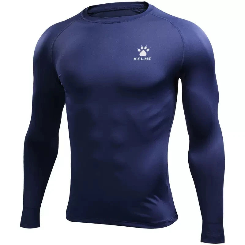 : KELME Men's Long-Sleeve Compression Workout Shirt