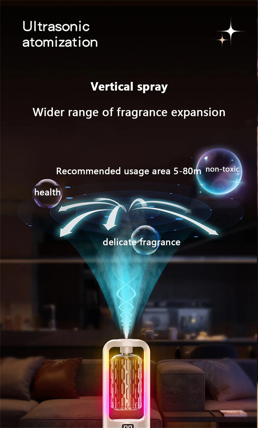 Aroma Diffuser Humidifier – Essential Oil Aromatherapy Machine for Bedroom, Bathroom & Hotel