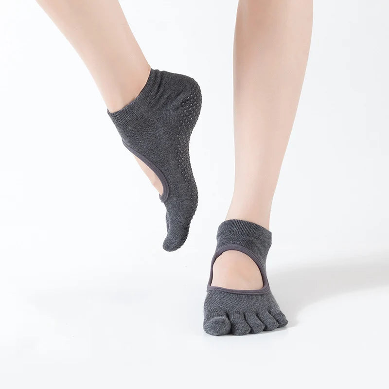 Women's Breathable Five-Toe Non-Slip Yoga & Pilates Socks