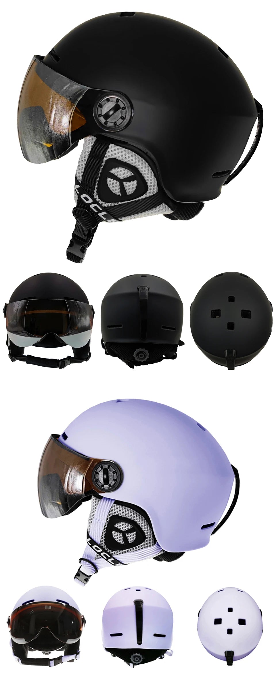 LOCLE Ultralight Ski & Snow Helmet with Visor