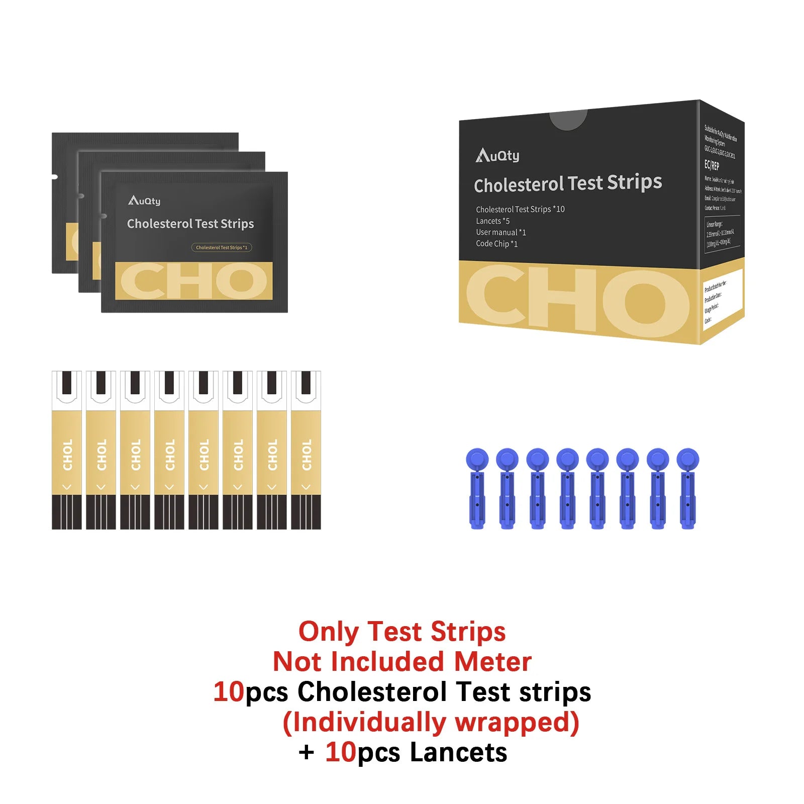 Upgraded 3-in-1 Multifunction Cholesterol, Uric Acid, and Blood Sugar Meter: