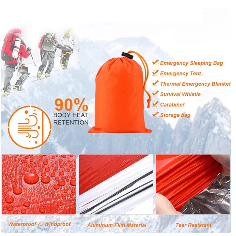 : Portable Waterproof Emergency Survival Sleeping Bag – Thermal Bivy Sack