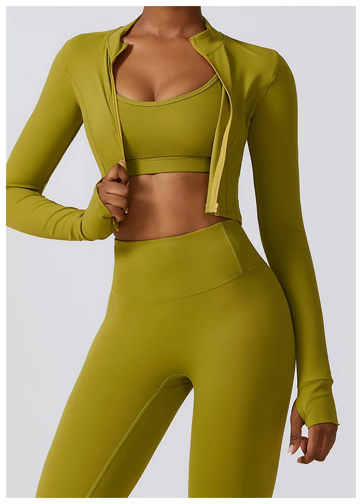 Women's Seamless Yoga Set – Leggings & Crop Top Workout Outfit