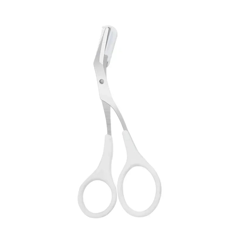 Eyebrow Trimmer Scissors with Comb – Stainless Steel Beauty Tool for Women