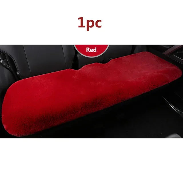 Winter Plush Rabbit Fur Car Seat Cushion – Ultra-Soft & Warm