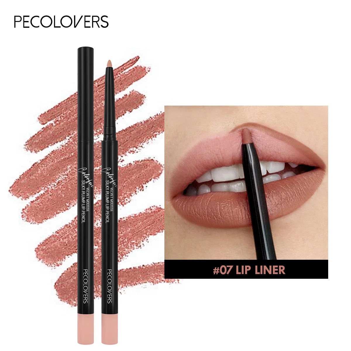 Waterproof Matte Lipliner Pencil - 12 Colors Contour & Tint