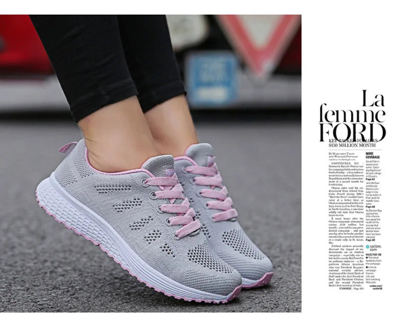 Women Casual Shoes Fashion Breathable Walking Sneakers: