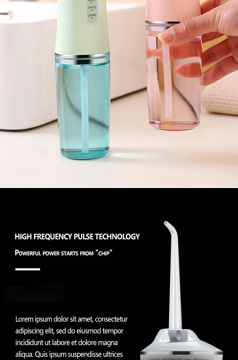 Portable Smart Electric Water Flosser – Rechargeable Oral Irrigator