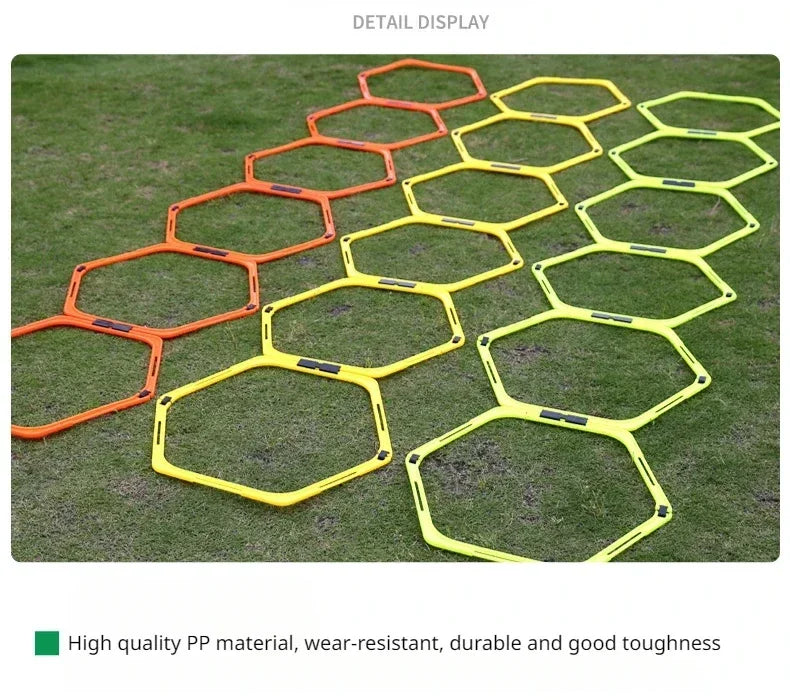 6Pcs Agility Hurdles Set – Football & Soccer Footwork Training Rings