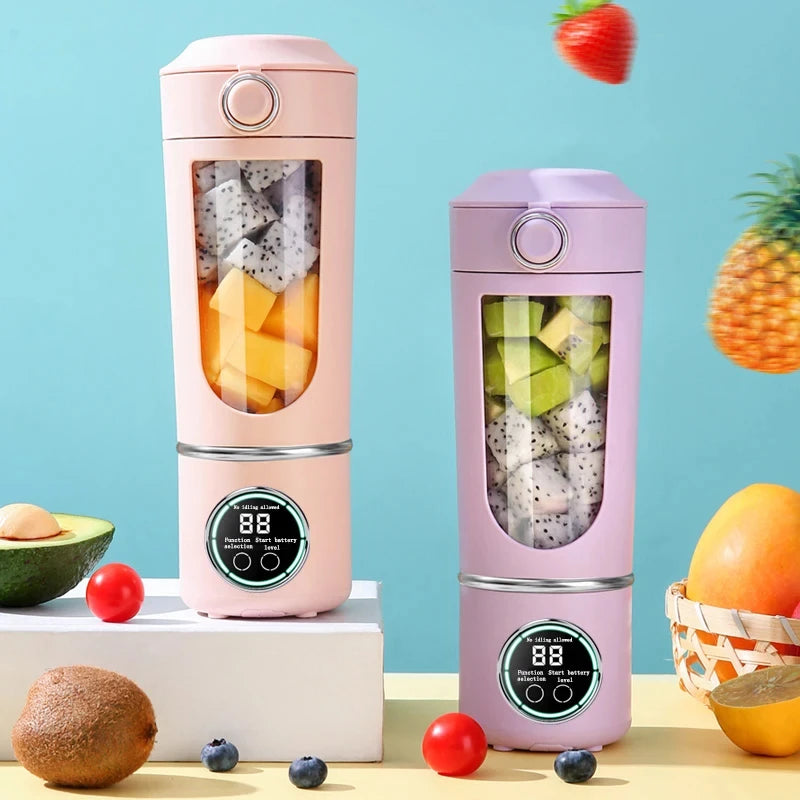 Portable 2-in-1 Blender Bottle – 700ML Smoothie & Juice Maker