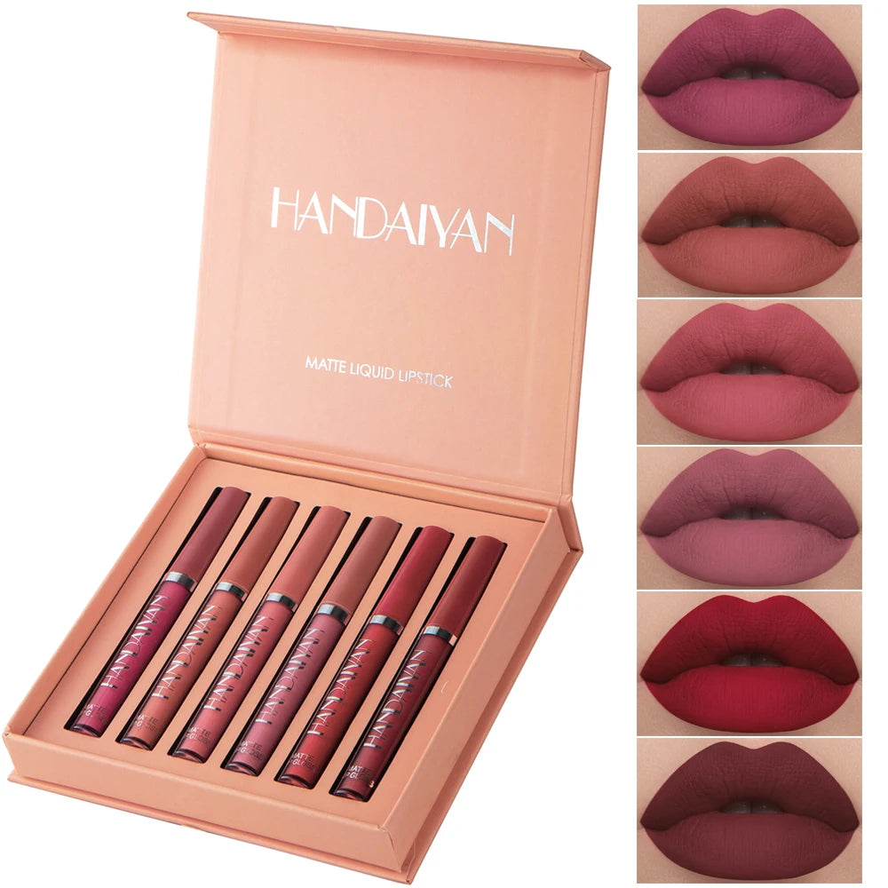 HANDAIYAN Set of 6 Long-Lasting Matte Liquid Lipsticks