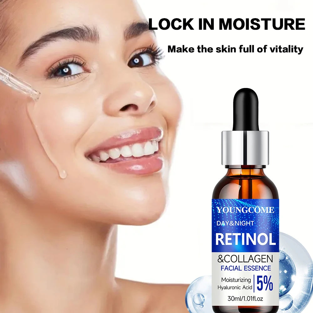 Retinol Cream Serum Combo Set Locks In Moisture Repairs Skin Smoothes Wrinkles Increases Elasticity For Younger Healthier Skin