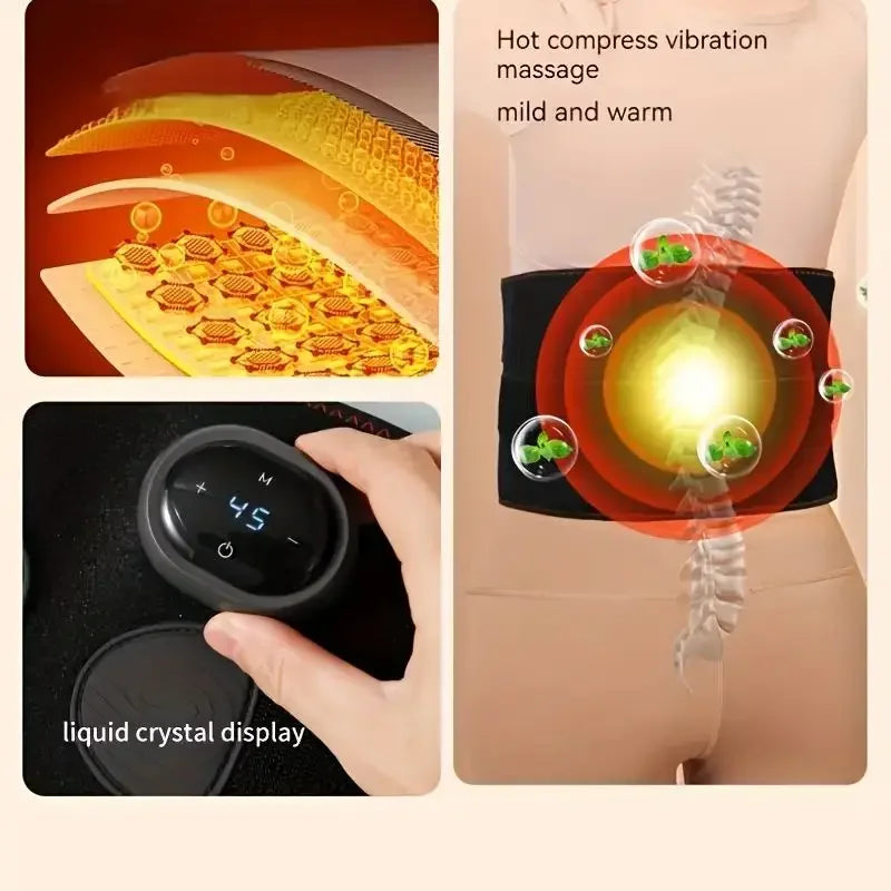 Electric Lumbar Heating Belt – Adjustable Waist Massager & Support