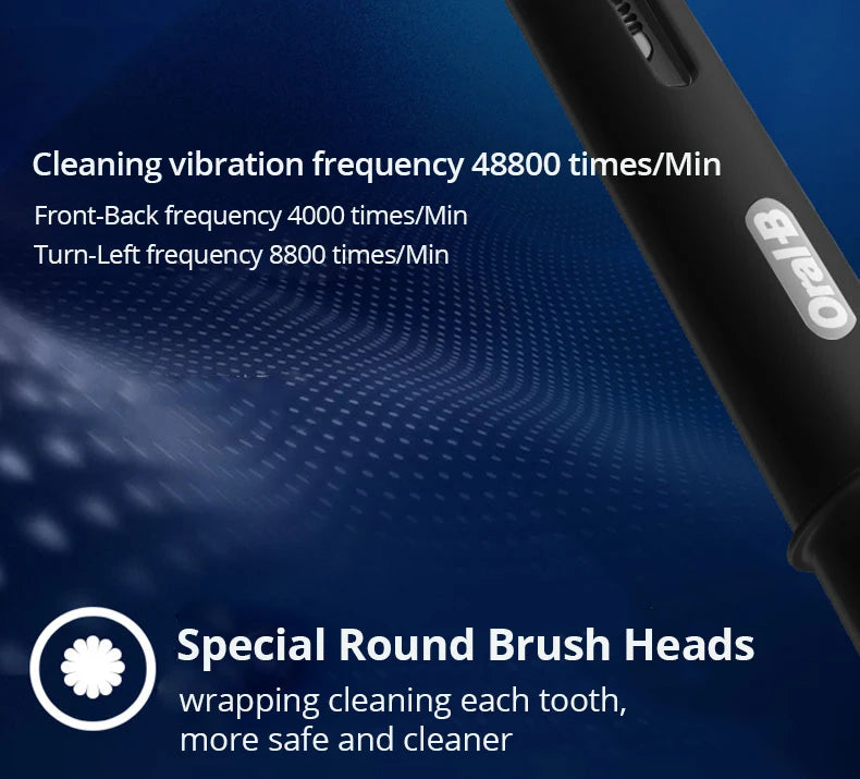 Oral B Electric Toothbrush Pro 4000 3D Action Daily Clean Teeth Visible Pressure Sensor 4 Modes Gum Cares Waterproof Rechargeabl