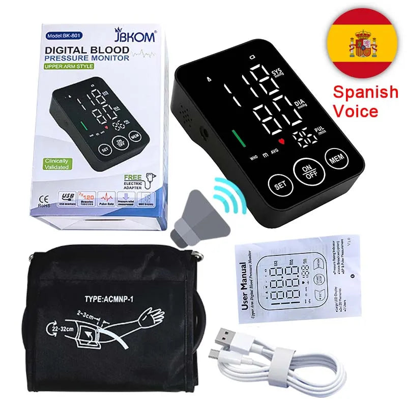Spanish Voice Sphygmomanometer BP Monitor