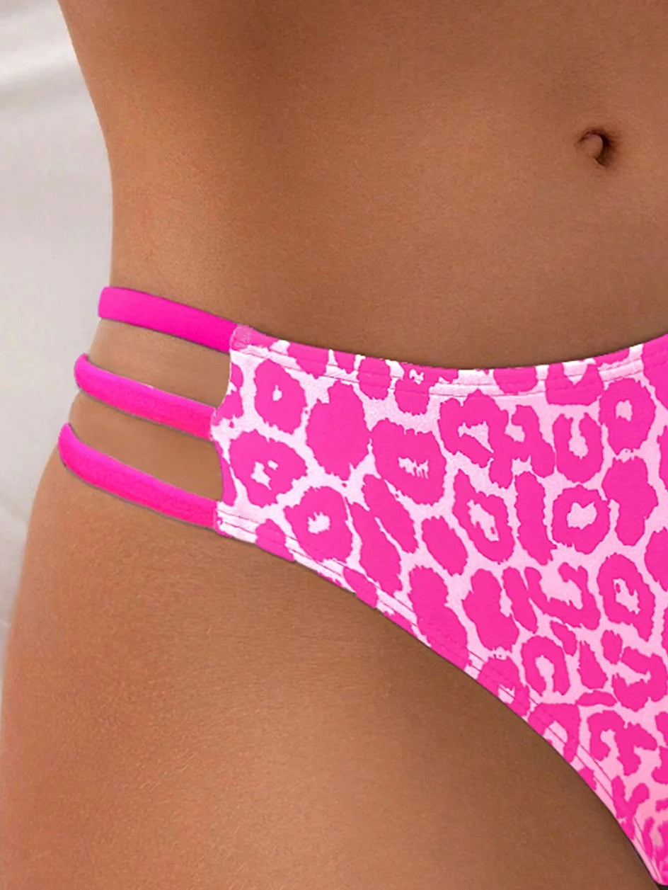 Sexy Leopard Micro Bikini 2025 – High Waist Brazilian Bandeau Set