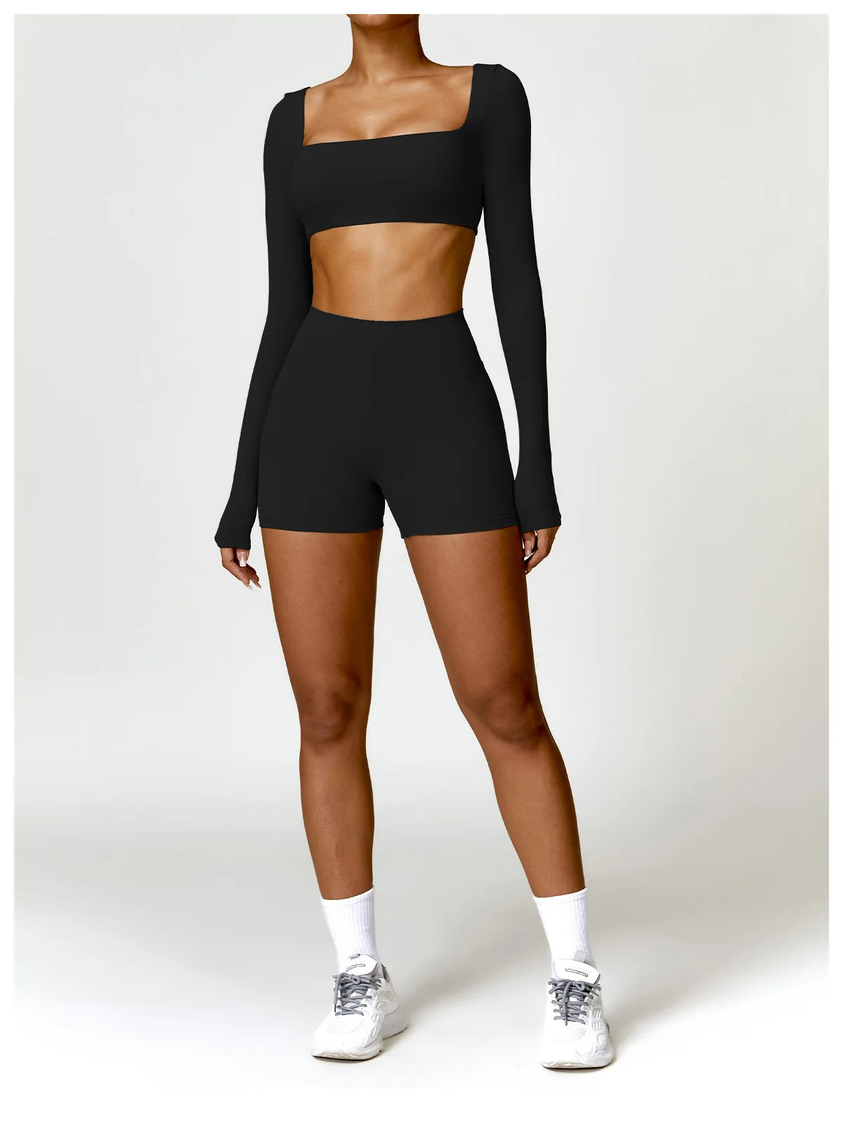 Women's 2PCS Quick-Dry Yoga Set – Long Sleeve Sports Shirt & Leggings