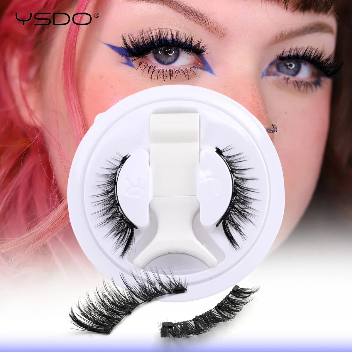 1 Pair Magnetic 3D Lashes – No Glue, Reusable, Handmade