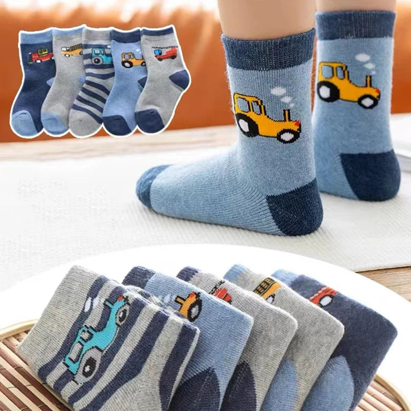 5 Pairs Terry Socks for Children: