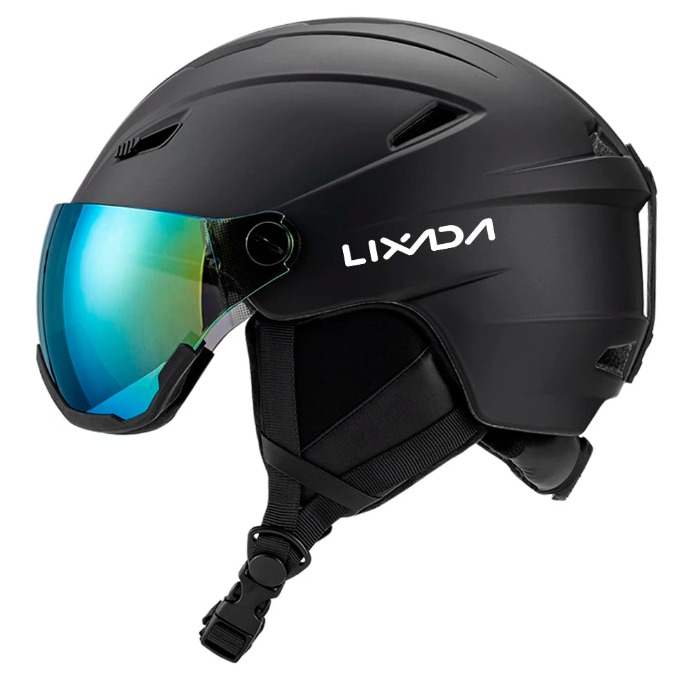 LIXADA Integrated Ski Helmet with Removable Visor Goggles – Men and Women’s Snowboard Helmet