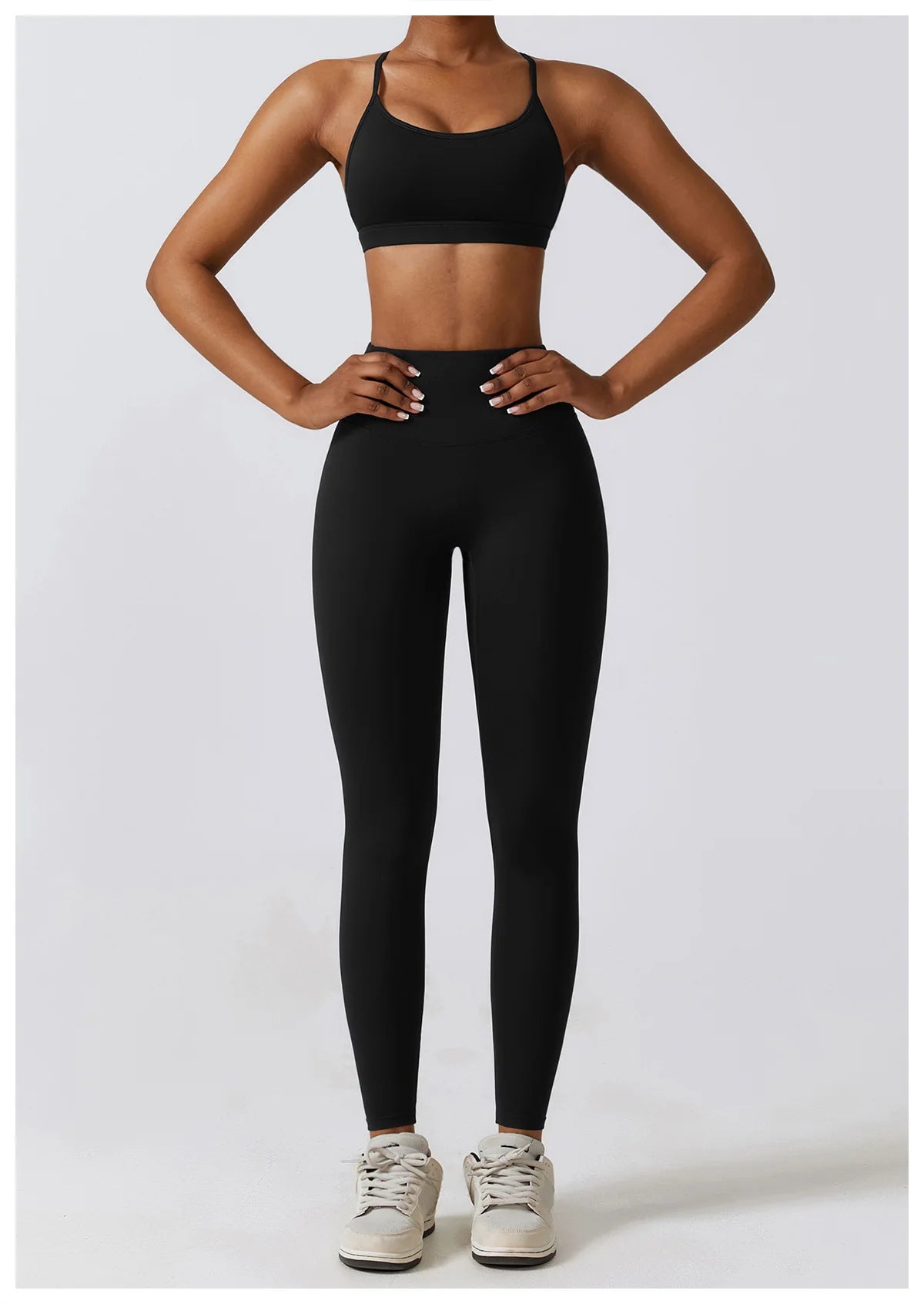 Women's Seamless Yoga Set – Leggings & Crop Top Workout Outfit