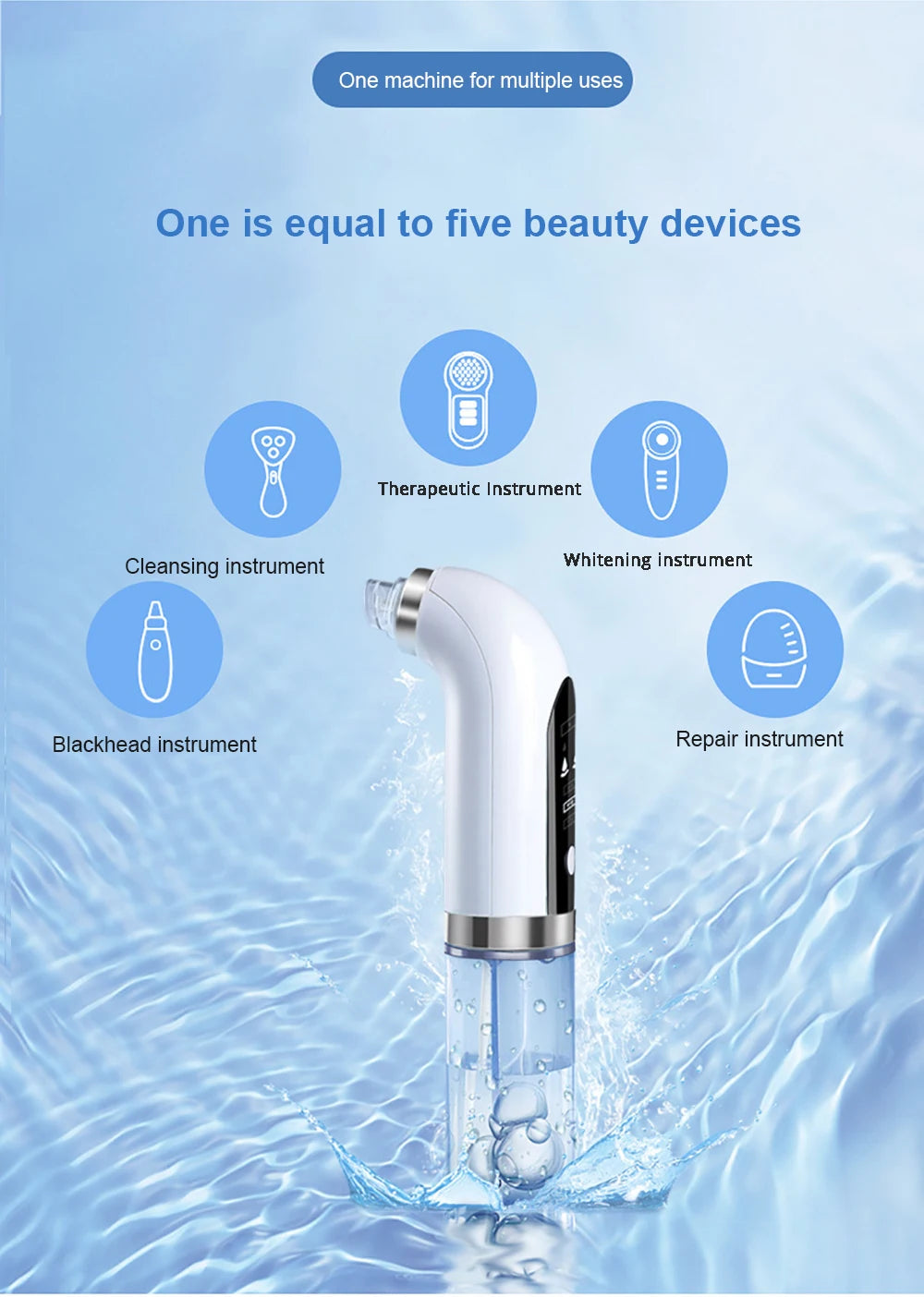 Blackhead Remover Pore Vacuum Face Cleaner: