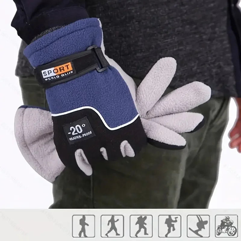 Full Finger Fleece Winter Gloves: